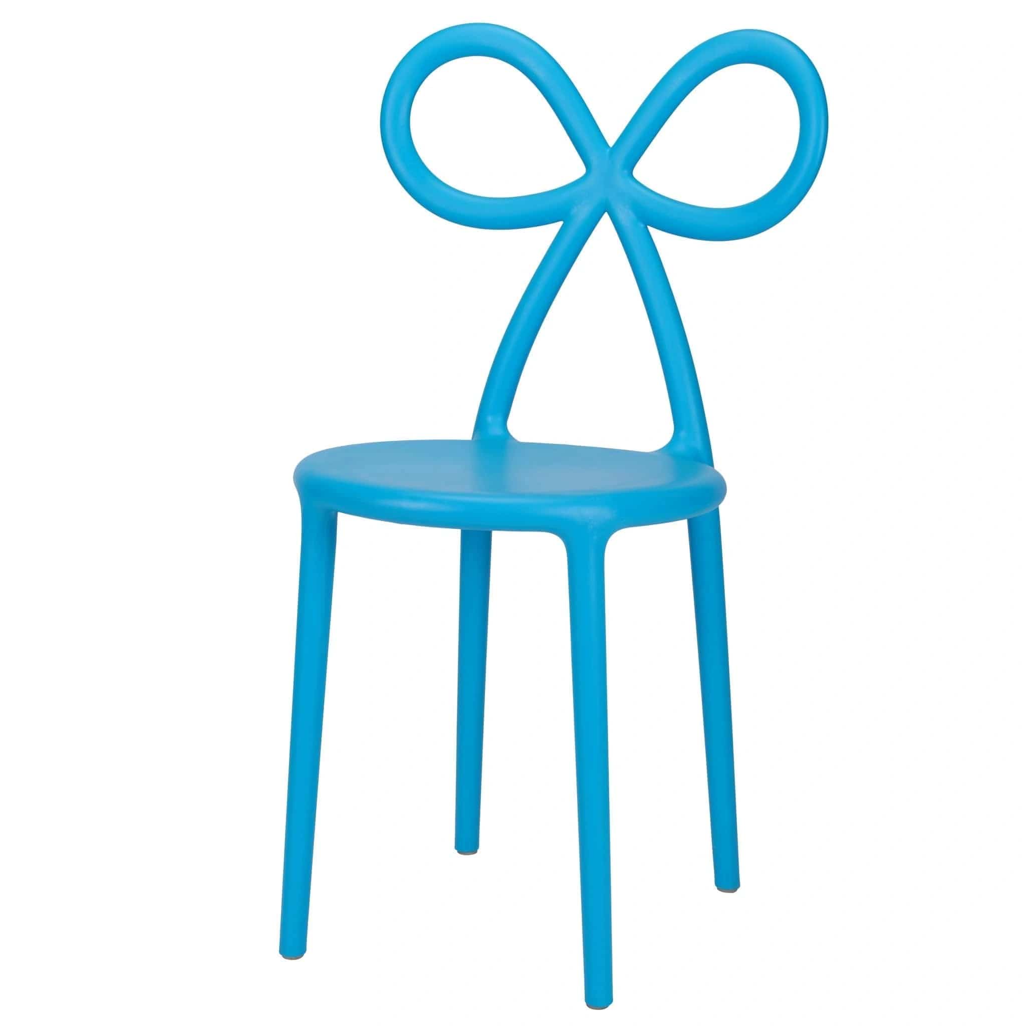 Chivari Blue Resin Bow Chair with Round Seat CBORBLU-ZG