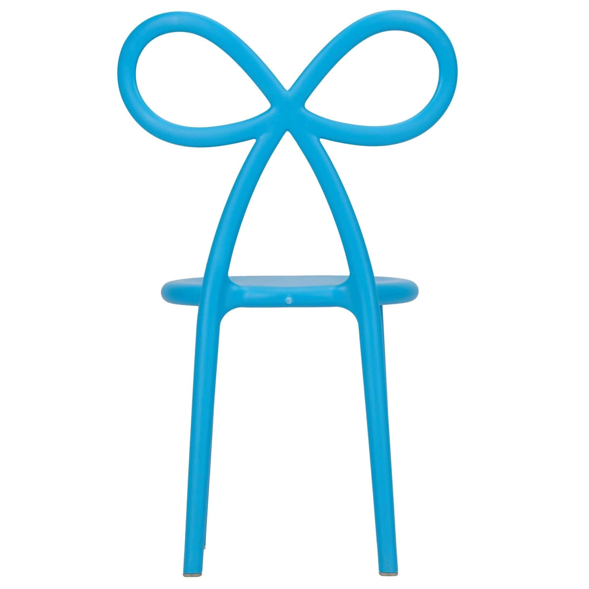 Chivari Blue Resin Bow Chair with Round Seat CBORBLU-ZG