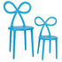 Chivari Blue Resin Bow Chair with Round Seat CBORBLU-ZG