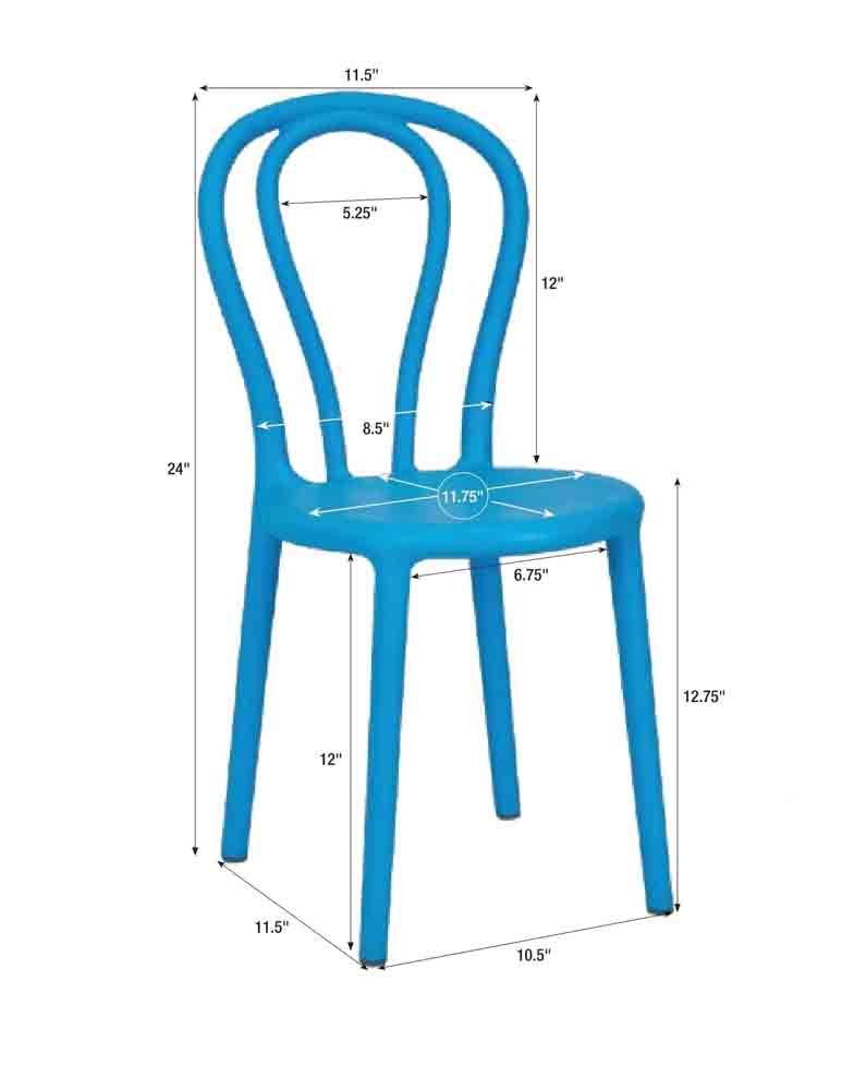 Chivari Kids Sky Blue Resin Bentwood Festive Chair CBFRBLU-KID-ZG-T