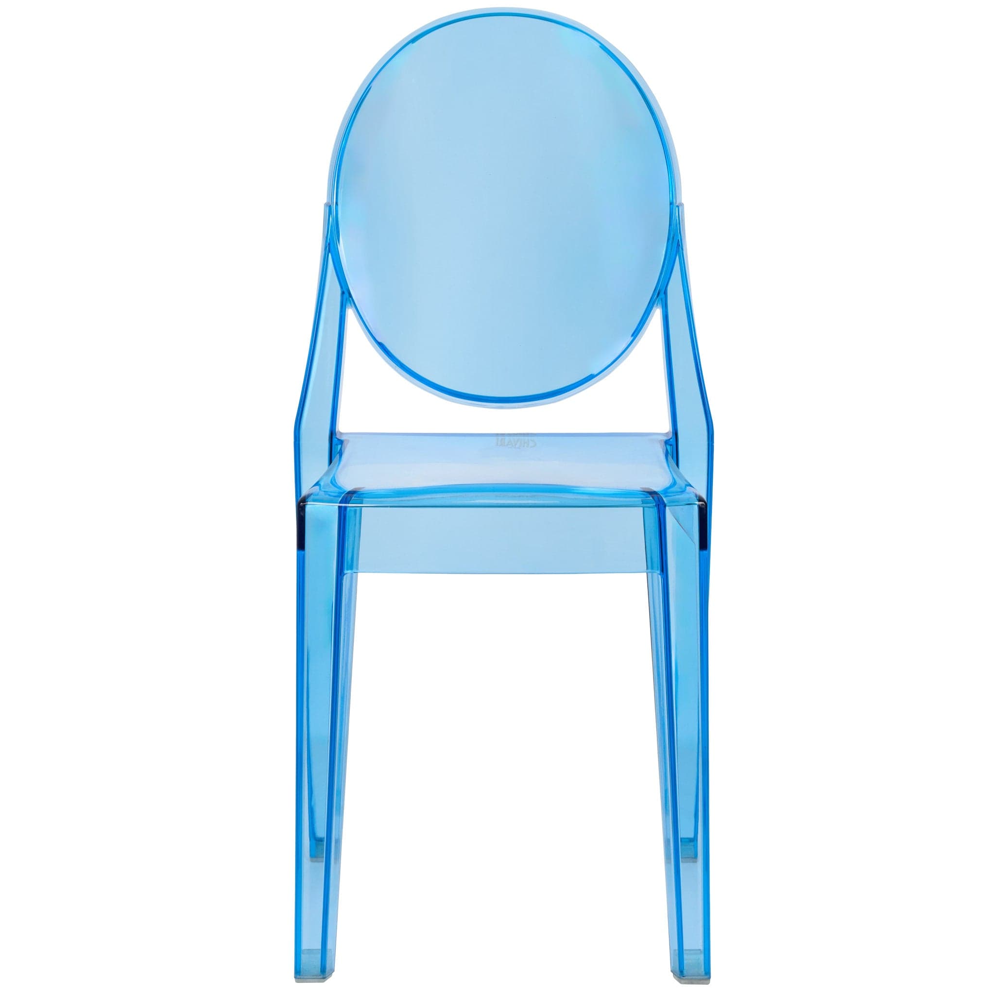 Chivari Blue Resin Kids Victoria Ghost Chair CGVRBL-KID-ZG-T