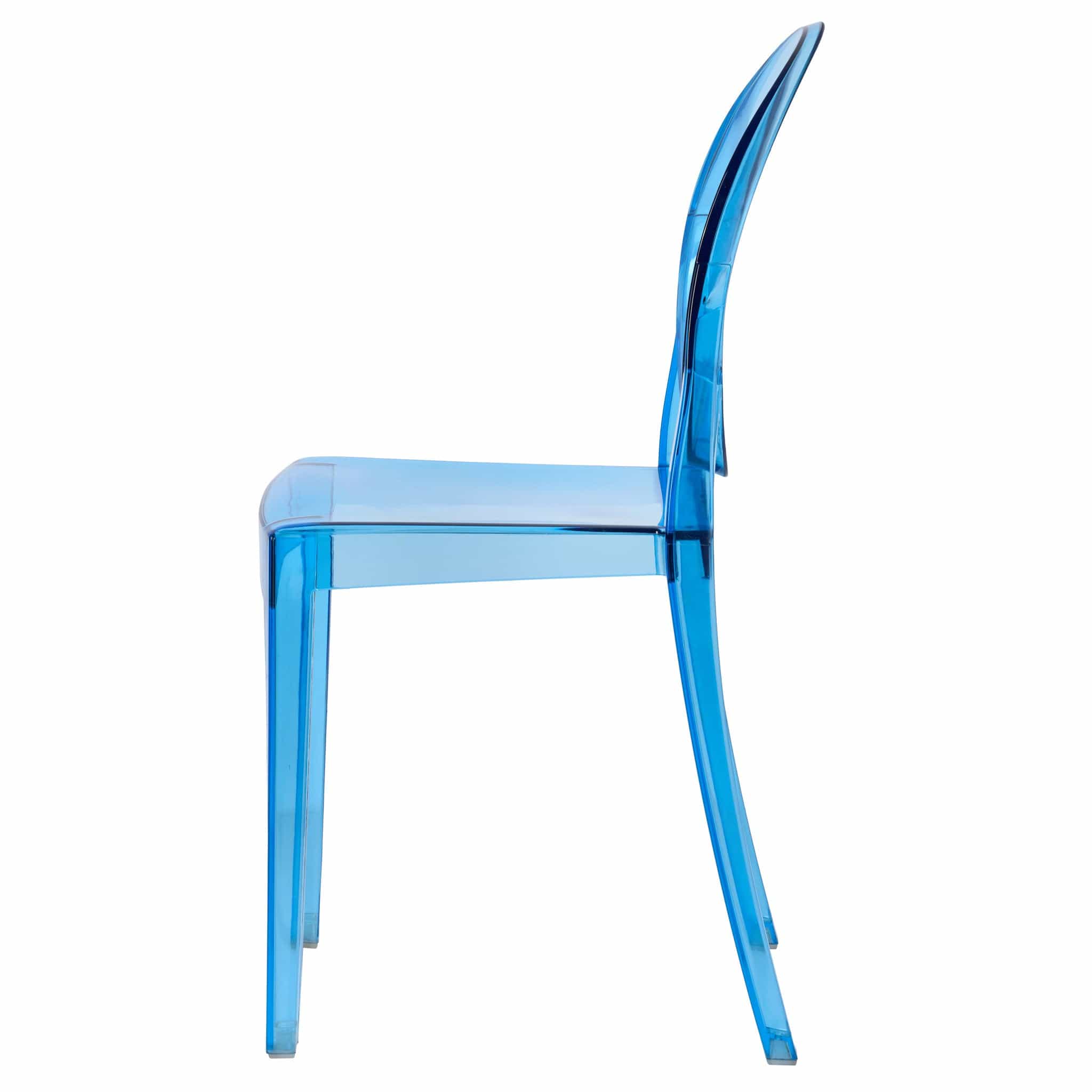 Chivari Blue Resin Kids Victoria Ghost Chair CGVRBL-KID-ZG-T