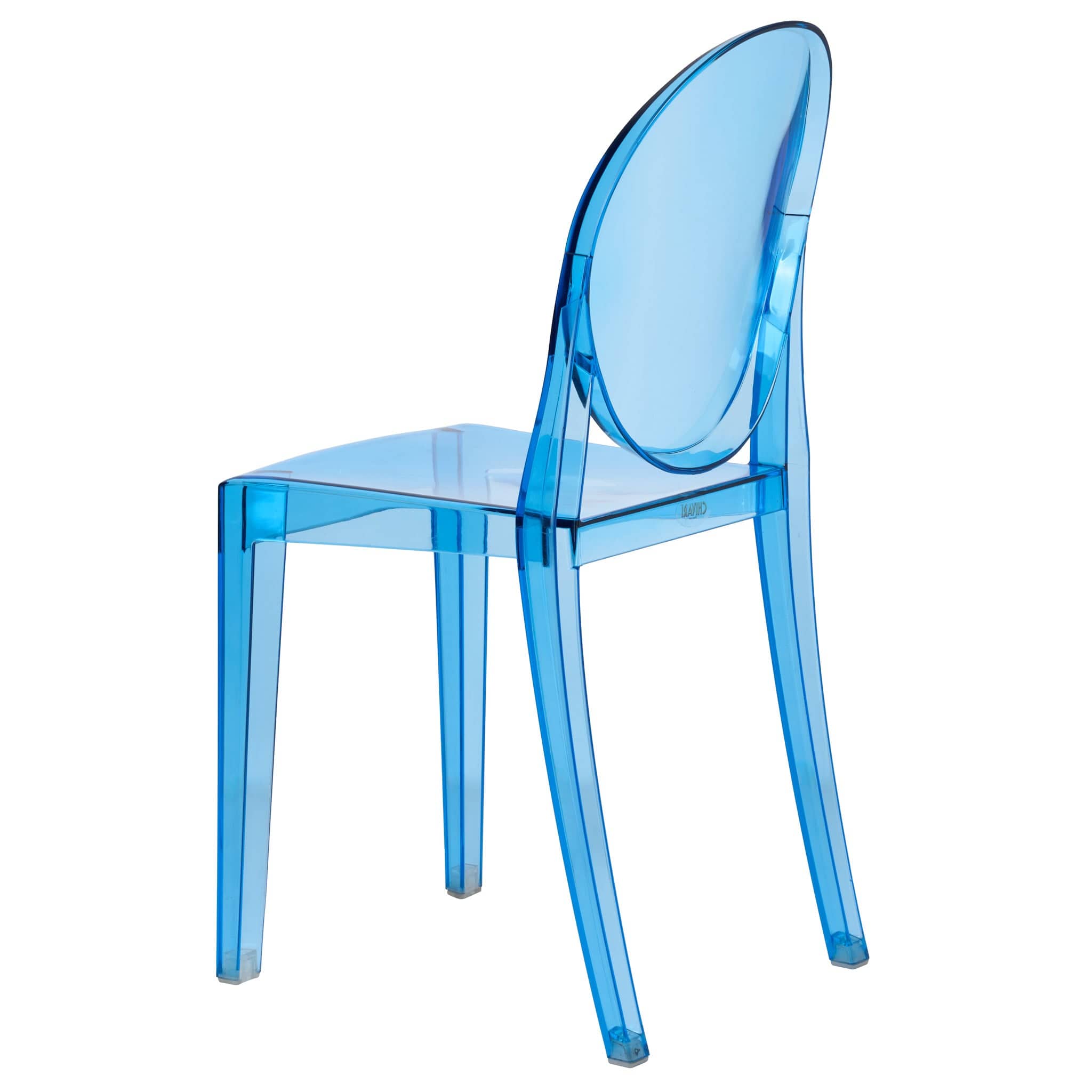 Chivari Blue Resin Kids Victoria Ghost Chair CGVRBL-KID-ZG-T