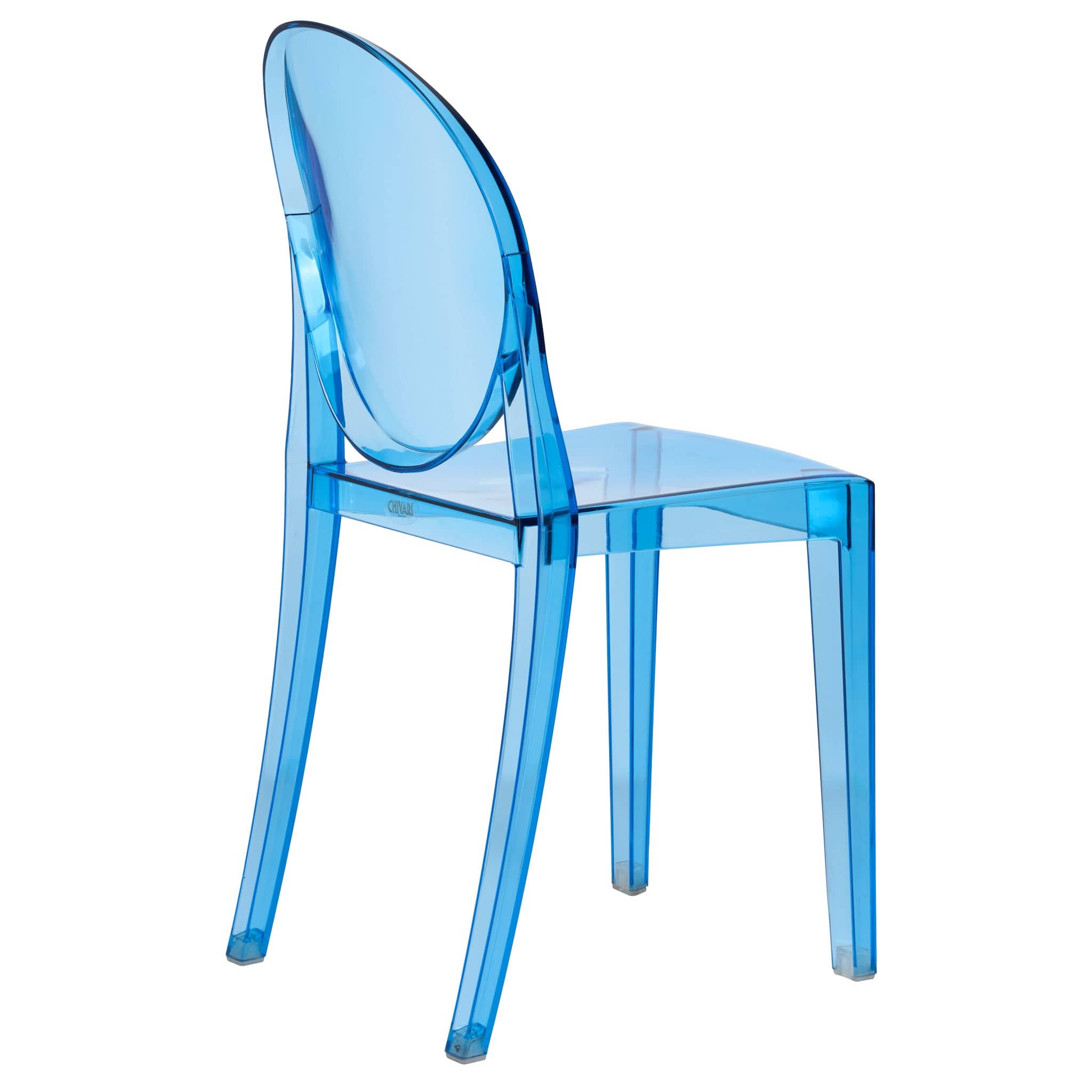 Chivari Blue Resin Kids Victoria Ghost Chair CGVRBL-KID-ZG-T