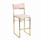 Chivari Melissa Barstool in Gold Stainless Steel Frame with Blush Cushion Seat and Back BMMG-BLSH-KIT-AX
