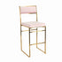 Chivari Melissa Barstool in Gold Stainless Steel Frame with Blush Cushion Seat and Back BMMG-BLSH-KIT-AX