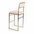 Chivari Melissa Barstool in Gold Stainless Steel Frame with Blush Cushion Seat and Back BMMG-BLSH-KIT-AX
