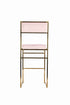 Chivari Melissa Barstool in Gold Stainless Steel Frame with Blush Cushion Seat and Back BMMG-BLSH-KIT-AX