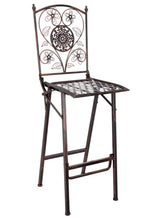 Bronze Barcelona Bistro Barstool with Square Seat and Back