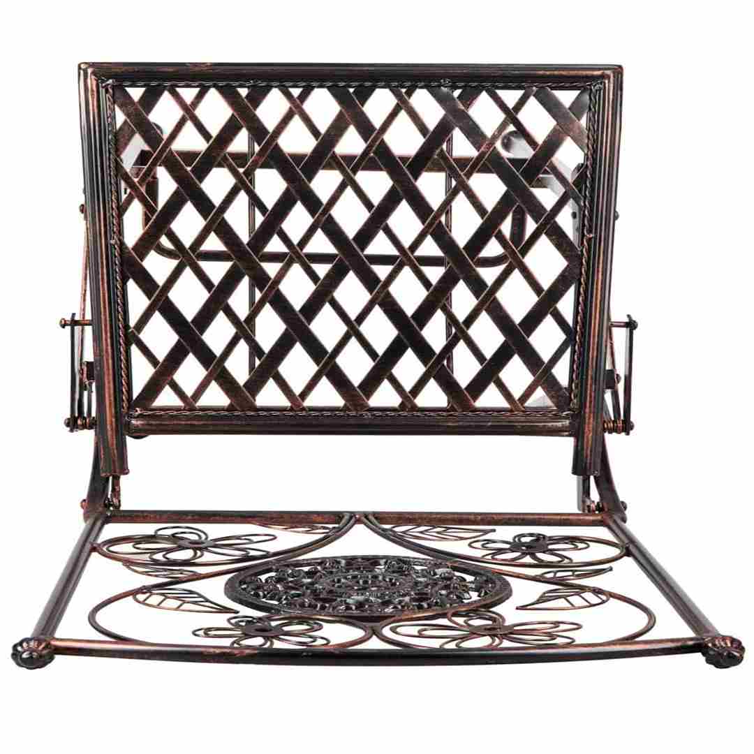 Chivari Bronze Barcelona Bistro Barstool with Square Seat and Back BBBMBR-AX-T
