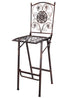 Chivari Bronze Barcelona Bistro Barstool with Square Seat and Back BBBMBR-AX-T