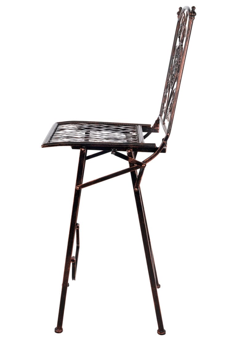 Chivari Bronze Barcelona Bistro Barstool with Square Seat and Back BBBMBR-AX-T