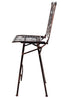 Chivari Bronze Barcelona Bistro Barstool with Square Seat and Back BBBMBR-AX-T