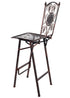 Chivari Bronze Barcelona Bistro Barstool with Square Seat and Back BBBMBR-AX-T