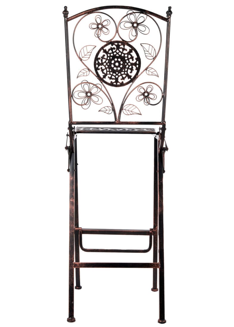 Chivari Bronze Barcelona Bistro Barstool with Square Seat and Back BBBMBR-AX-T