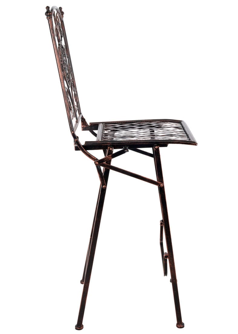 Chivari Bronze Barcelona Bistro Barstool with Square Seat and Back BBBMBR-AX-T