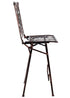 Chivari Bronze Barcelona Bistro Barstool with Square Seat and Back BBBMBR-AX-T