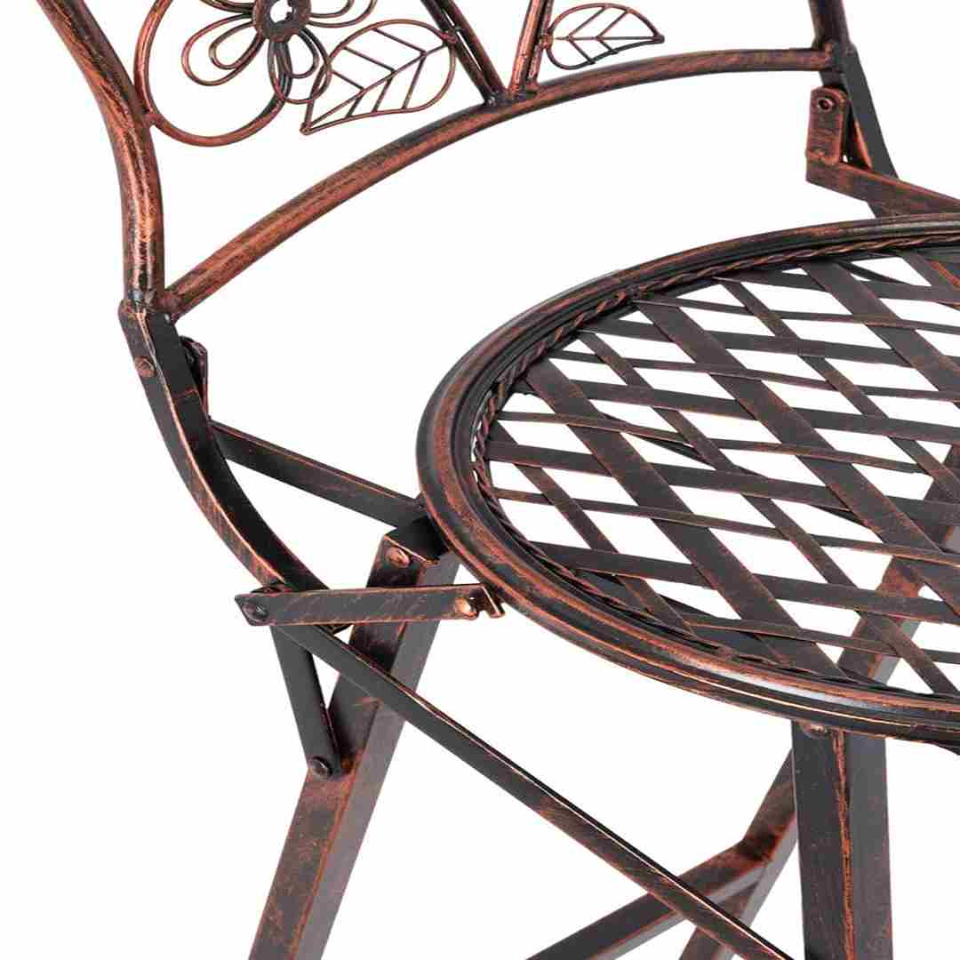 Chivari Bronze Barcelona Bistro Barstool with Round Seat and Back BBBMRBR-AX-T