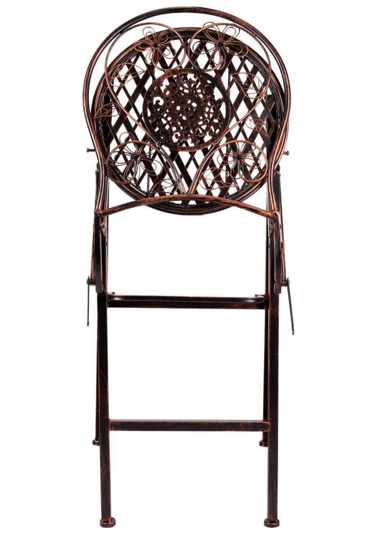 Chivari Bronze Barcelona Bistro Barstool with Round Seat and Back BBBMRBR-AX-T