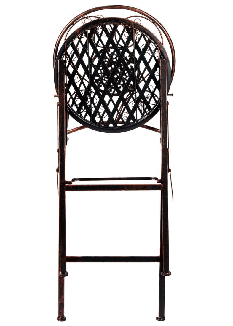 Chivari Bronze Barcelona Bistro Barstool with Round Seat and Back BBBMRBR-AX-T