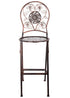 Chivari Bronze Barcelona Bistro Barstool with Round Seat and Back BBBMRBR-AX-T