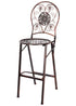 Chivari Bronze Barcelona Bistro Barstool with Round Seat and Back BBBMRBR-AX-T