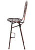 Chivari Bronze Barcelona Bistro Barstool with Round Seat and Back BBBMRBR-AX-T