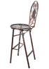 Chivari Bronze Barcelona Bistro Barstool with Round Seat and Back BBBMRBR-AX-T