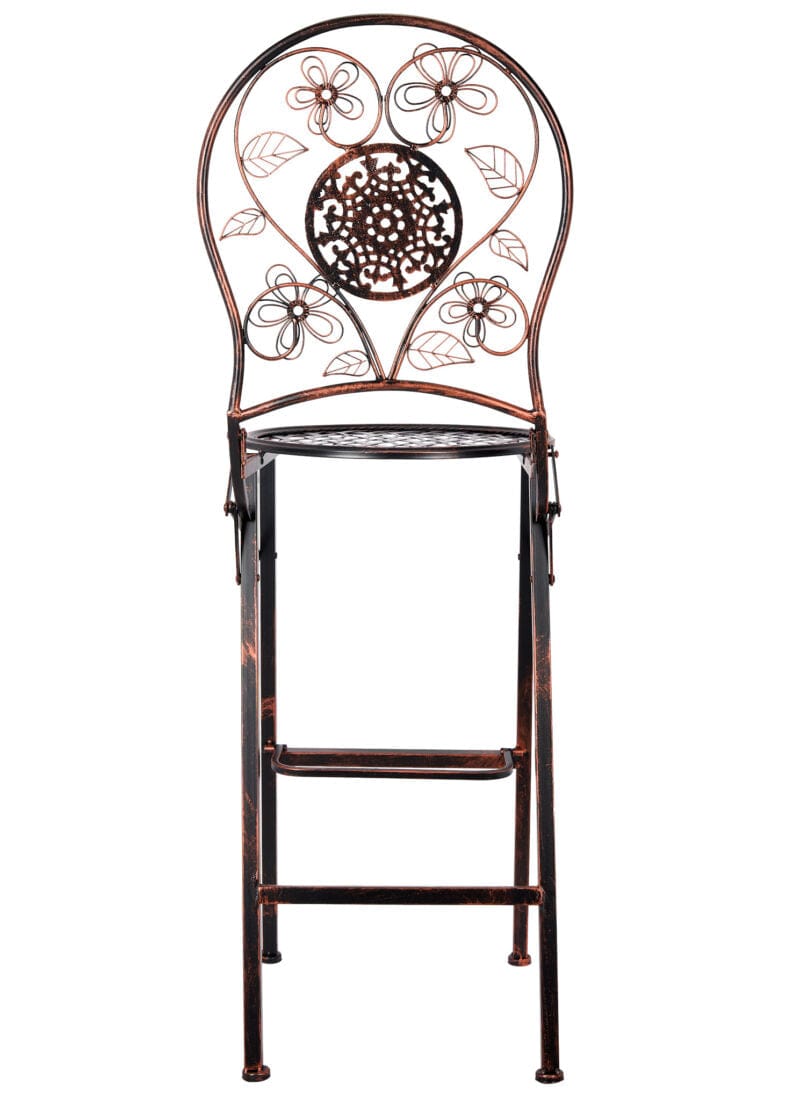 Chivari Bronze Barcelona Bistro Barstool with Round Seat and Back BBBMRBR-AX-T
