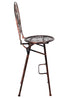 Chivari Bronze Barcelona Bistro Barstool with Round Seat and Back BBBMRBR-AX-T