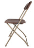 Chivari 100 Pack Brown Plastic Folding Chair and 10 96" (8 Foot) Rectangular Plywood Banquet Table CFPBR-100PLY96-KT