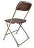 Chivari 100 Pack Brown Plastic Folding Chair and 12 60" (5 Foot) Round Plastic Folding Table CFPBR-100PLS60-KT