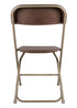 Chivari 100 Pack Brown Plastic Folding Chair and 10 96" (8 Foot) Rectangular Plywood Banquet Table CFPBR-100PLY96-KT