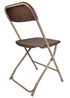 Chivari 100 Pack Brown Plastic Folding Chair and 10 96" (8 Foot) Rectangular Plywood Banquet Table CFPBR-100PLY96-KT