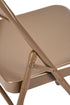 Chivari 100 Brown Metal Folding Chairs + 12 Plastic Round Table Kit CFMBR-100-12RD-KT