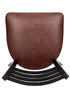 Chivari Ladder Back Restaurant Chair with Black Metal Frame and Brown Vinyl Seat CLMBVBR-ZF-KT