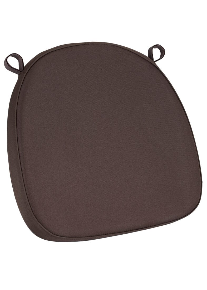 Chivari Brown Fabric 2” Thick Cross Back Cushion CUSHXSTRAP-BRN-AX-T