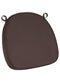 Chivari Brown Fabric 2” Thick Cross Back Cushion CUSHXSTRAP-BRN-AX-T