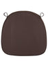 Chivari Brown Fabric 2” Thick Cross Back Cushion CUSHXSTRAP-BRN-AX-T