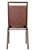 Chivari Brown Vinyl on Copper Vein Steel Frame Square Back Banquet Chair CQSVBR-ZF-T