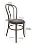 Chivari Chocolate Brown Resin Bentwood Festive Chair CBFRBR-ZG-T