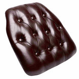 Brown 1.75" Thick Vinyl Tufted Panel Chiavari Chair Cushion