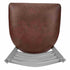 Chivari Ladder Back Bar Stool with Silver Frame and Brown Vinyl Seat BLMSVBR-ZF-KT
