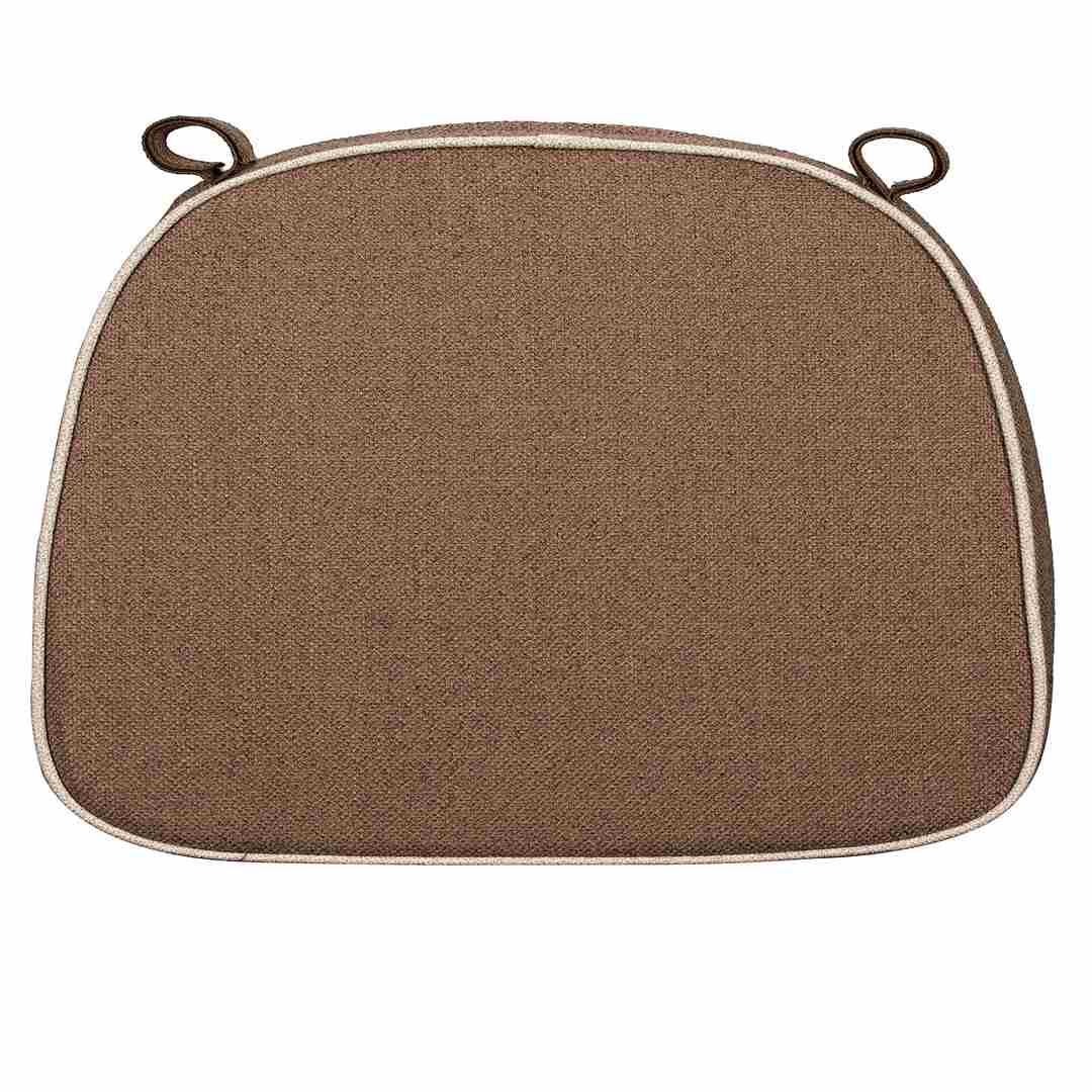 Chivari Light Brown with Beige Piping 2.5" Thick Chair Cushion - World's Best Cushions CUSHBST-TPBR-AX-T