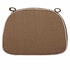 Chivari Light Brown with Beige Piping 2.5" Thick Chair Cushion - World's Best Cushions CUSHBST-TPBR-AX-T