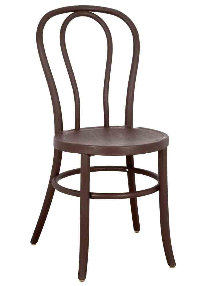 Chivari Chocolate Brown Resin Bentwood Festive Chair CBFRBR-ZG-T