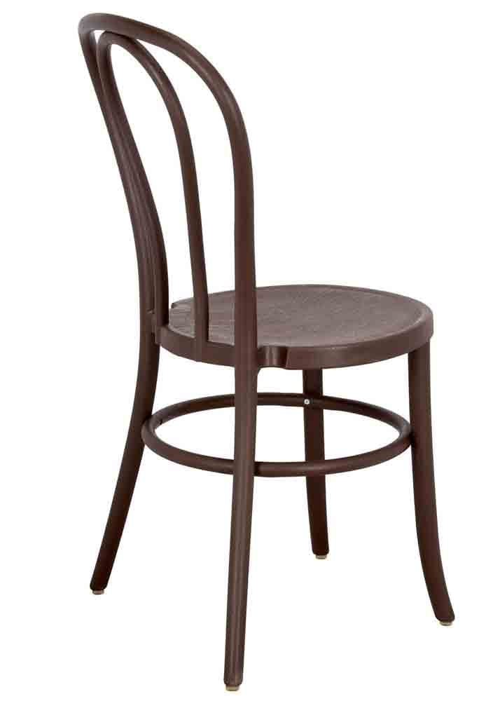 Chivari Chocolate Brown Resin Bentwood Festive Chair CBFRBR-ZG-T