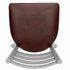 Chivari Ladder Back Restaurant Chair with Silver Frame and Brown Vinyl Seat CLMSVBR-ZF-KT