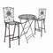 Chivari Barcelona Bistro Set in Bronze includes 32" Cocktail Table and 2 Barstools BBBMBR-KT-AX