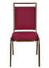 Chivari Burgundy Fabric on Gold Vein Frame Square Back Banquet Chair CQSFBU-ZF-T